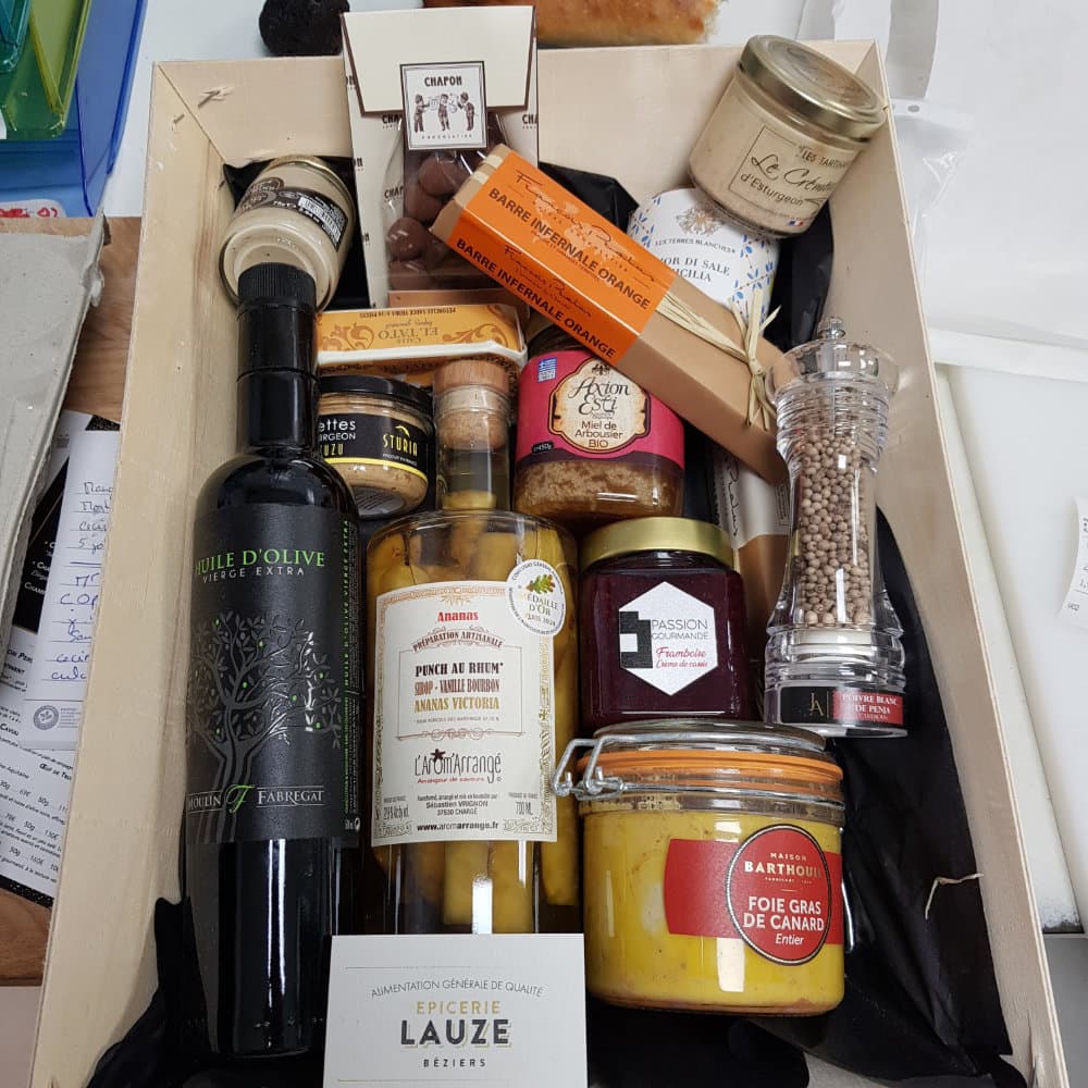 coffret cadeau épicerie Lauze